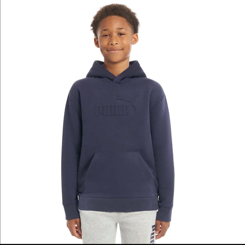 PUMA Youth Fleece Hoodie, Navy